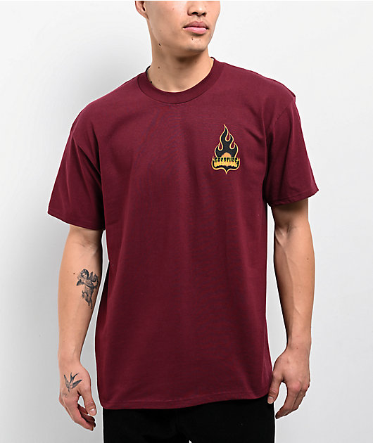 Creature Logo Flame Maroon T-Shirt
