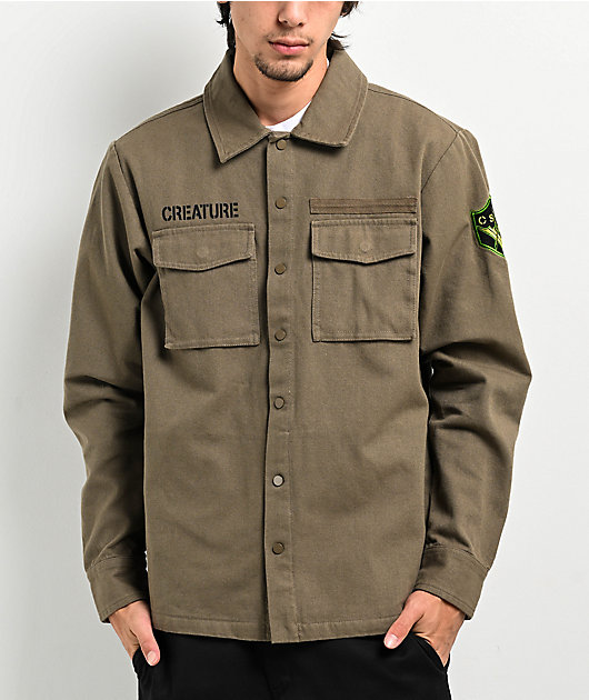 Creature Recruiter Army Green Shirt Jacket