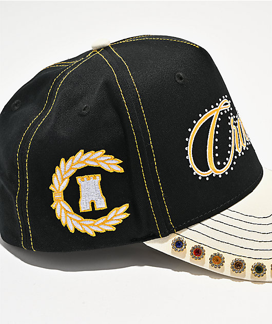 Crooks & Castles Jeweled Black & White Snapback Hat
