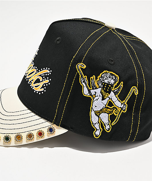 Crooks & Castles Jeweled Black & White Snapback Hat