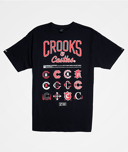 Crooks & Castles Logo Black T-Shirt