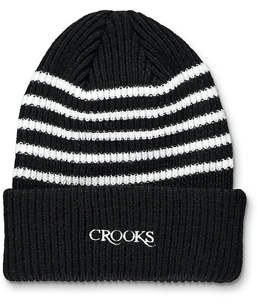 Crooks /& Castles Mens Knit Beanie Hat-Python
