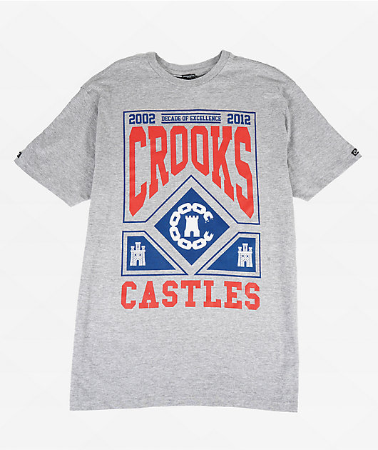 Crooks Castles Decade Of Excellence Grey T Shirt Zumiez