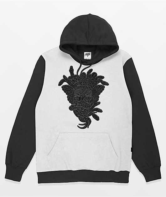 Crooks & Castles Medusa Silhouette Black & White Hoodie | Zumiez