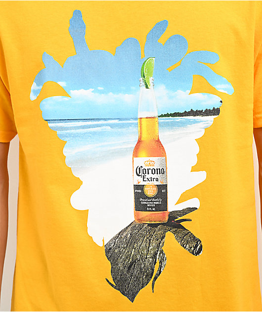Crooks & Castles x Corona Medusa Vacation Yellow T-Shirt | Zumiez