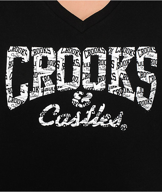 Crooks And Castles Core Logo Tag V Neck T Shirt Zumiez<script async src=