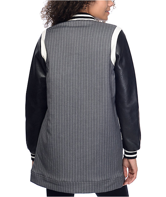 longline varsity jacket