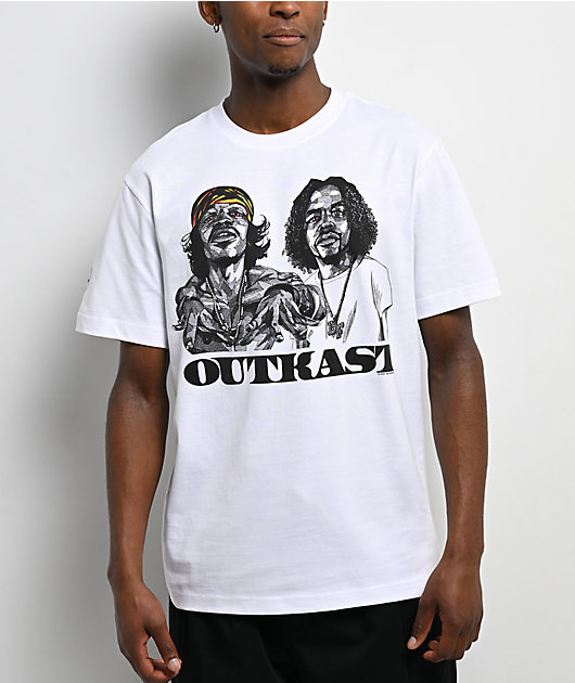 Cross Colors x Outkast Line Art White Oversized T-Shirt | Zumiez