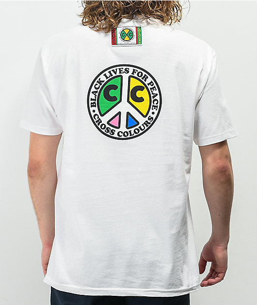 Cross Colours Black Lives For Peace camiseta blanca