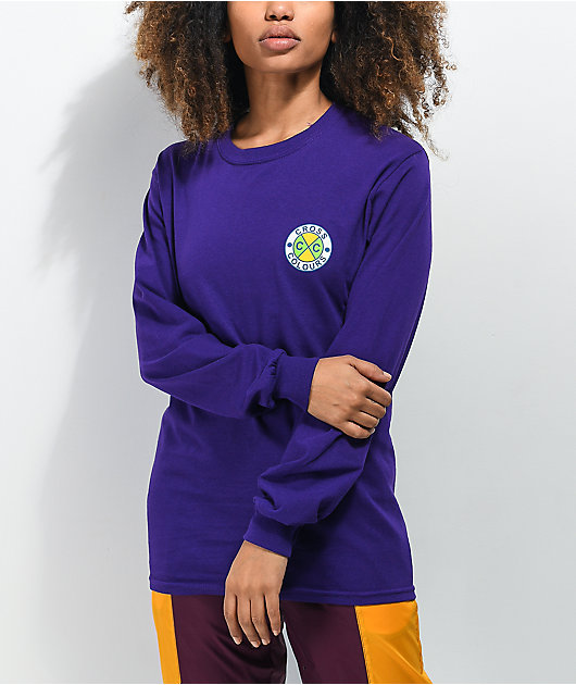 Cross Colours Circle Logo Recolor Purple Long Sleeve T-Shirt