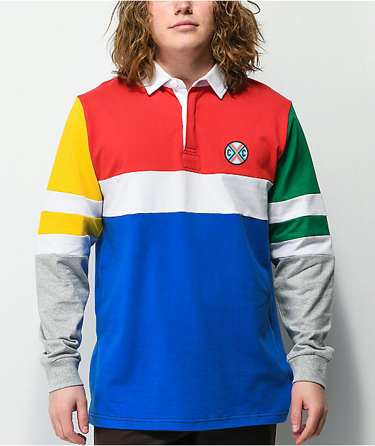Red blue rugby shirt new arrivals