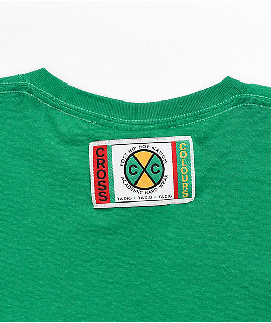 Cross Colours Label Logo Recolor Green T-Shirt