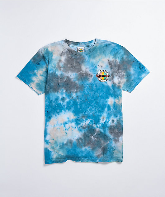 Cross Colours Livin Phat Grey Tie Dye T-Shirt | Zumiez