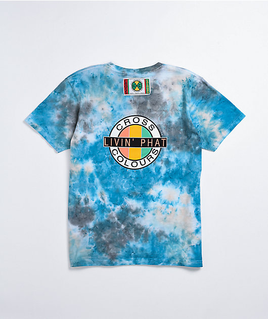 Cross Colours Livin Phat Grey Tie Dye T-Shirt | Zumiez
