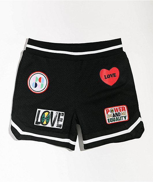 Cross Colours Patches Black Basketball Shorts