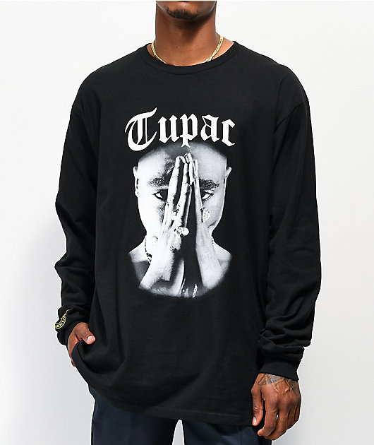 black and white tupac shirt