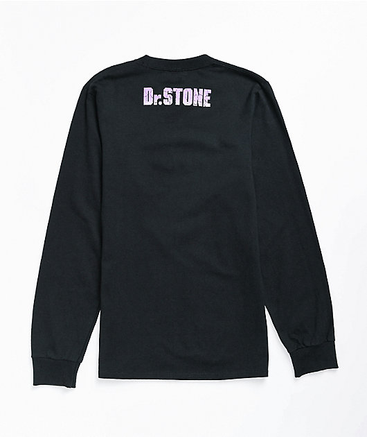 Crunchyroll x Dr. Stone Gen Black Long Sleeve T-Shirt
