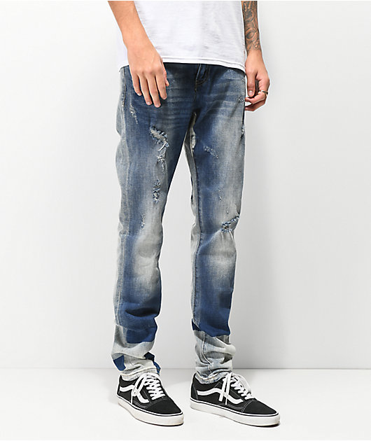 medium wash blue jeans