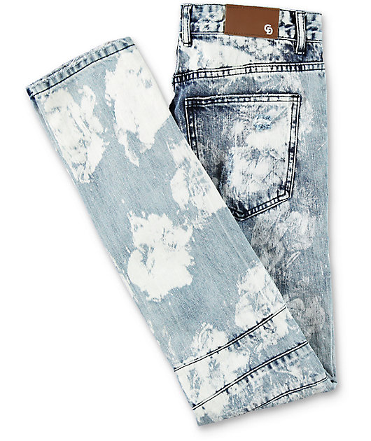 Crysp Denim Skywalker Biker Distressed Jeans