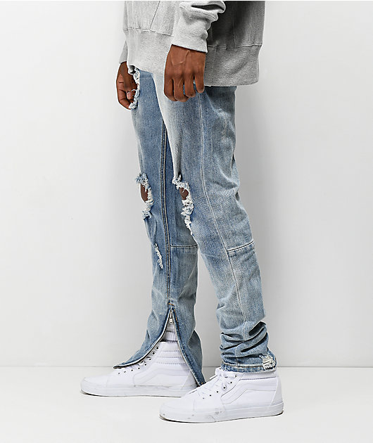Crysp Pacific Blue Tint Skinny Jeans