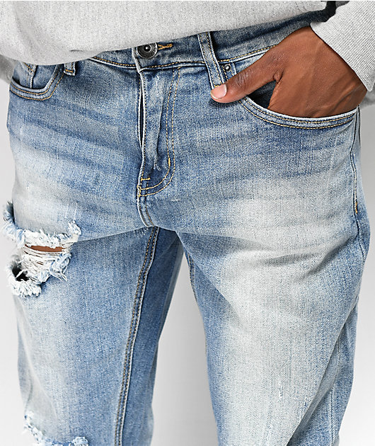Crysp Pacific Blue Tint Skinny Jeans