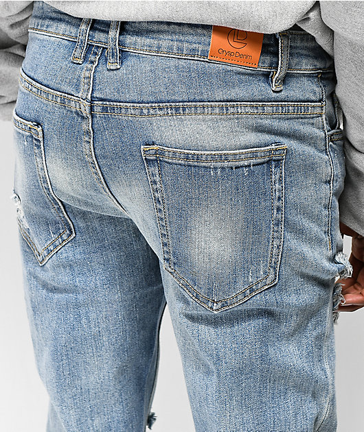 Crysp Pacific Blue Tint Skinny Jeans