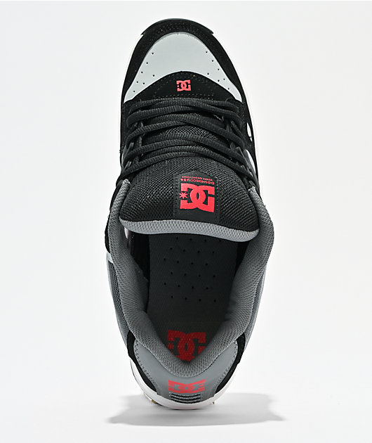 DC AT-2 Black, Grey & Red Skate Shoes