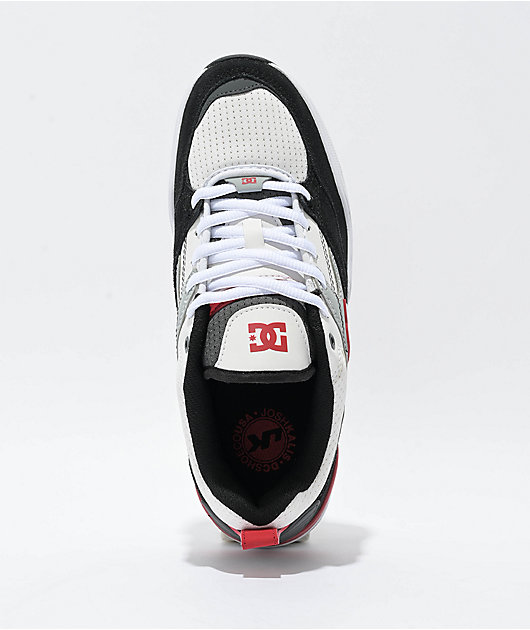 DC Ascend White, Black & Grey Skate Shoes