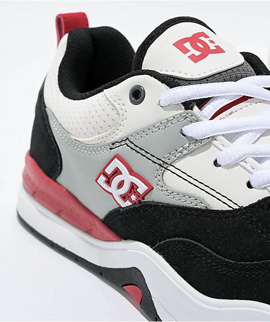 DC Ascend White, Black & Grey Skate Shoes