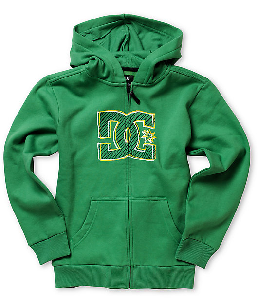 boys green zip up hoodie