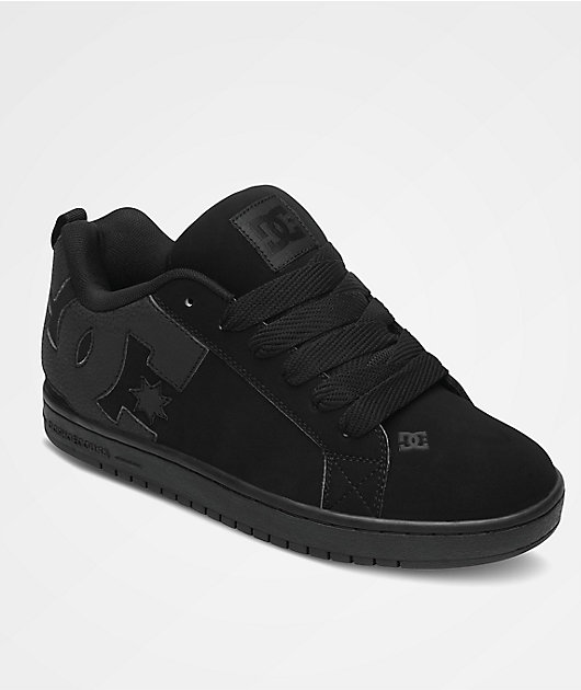 DC Court Graffik All Black Skate Shoes | Zumiez