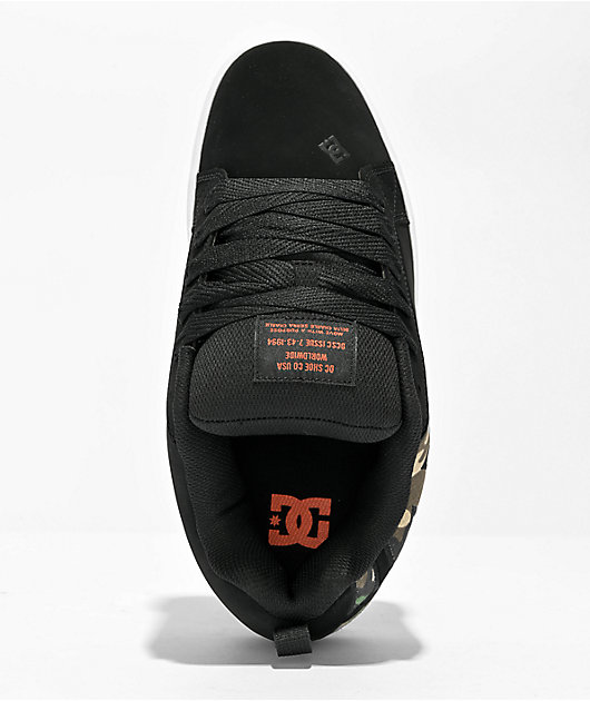 DC Court Graffik Black & Camo Skate Shoes