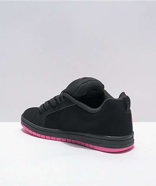 DC Court Black & Hot Pink Shoes