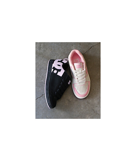 DC Court Graffik Black & Lilac Skate Shoes