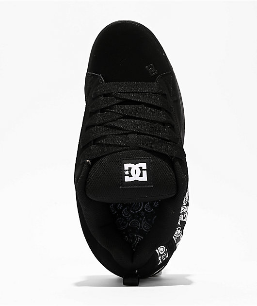 DC Court Graffik Black & Paisley Skate Shoes
