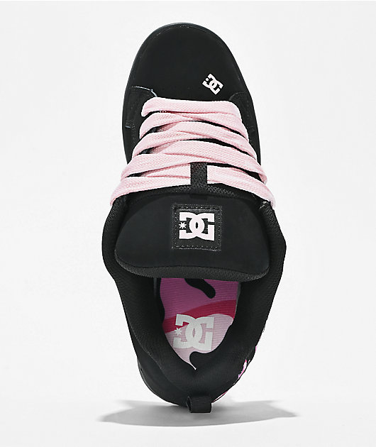 DC Court Graffik Black & Pink Camo Skate Shoes