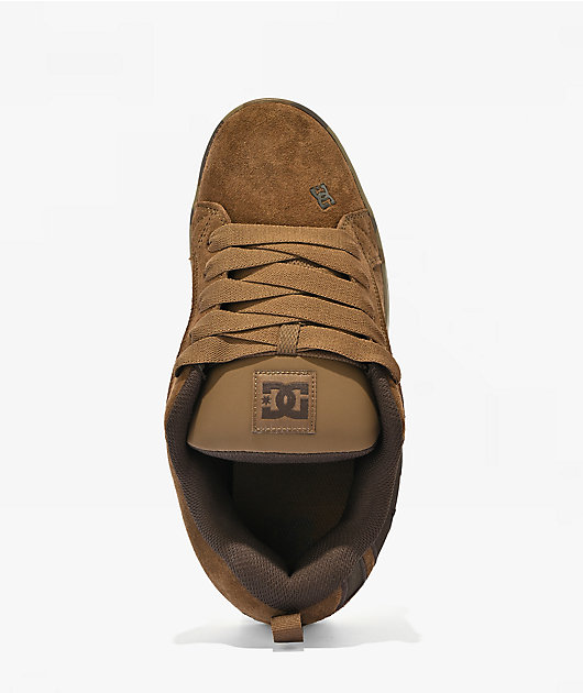 DC Court Graffik Brown Camo Skate Shoes