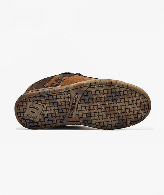 DC Court Graffik Brown Camo Skate Shoes