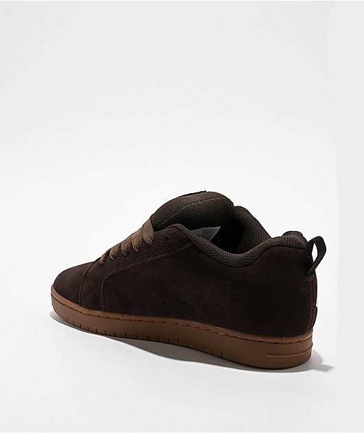 DC Court Graffik Brown Skate Shoes