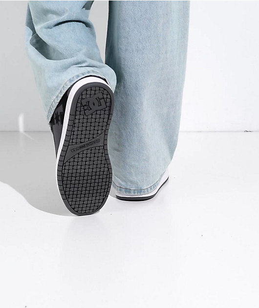 DC Court Graffik Grey, Black & White Skate Shoes video