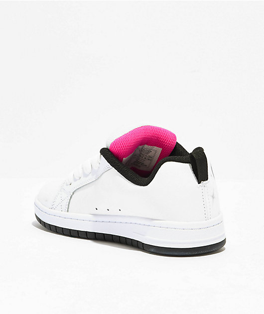 DC Court Graffik Black & Hot Pink Skate Shoes