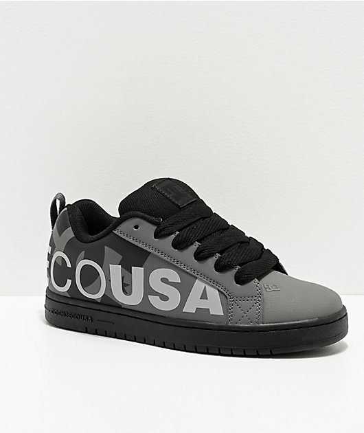 DC Court Graffik SE Grey & Black Skate Shoes Zumiez DC Court Graffik SE Grey & Black Skate Shoes Zumiez