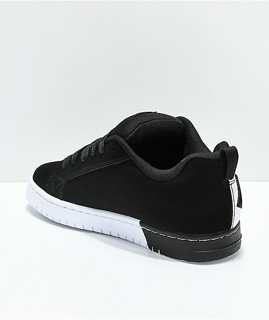 DC Court Graffik SQ zapatos de skate en negro y blanco