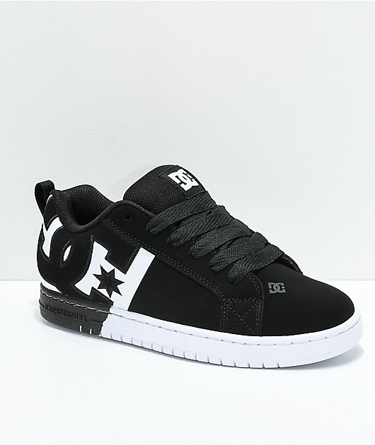 DC Court Graffik SQ zapatos de skate en negro y blanco