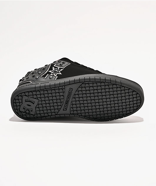 DC Court Graffik Studded Black Skate Shoes