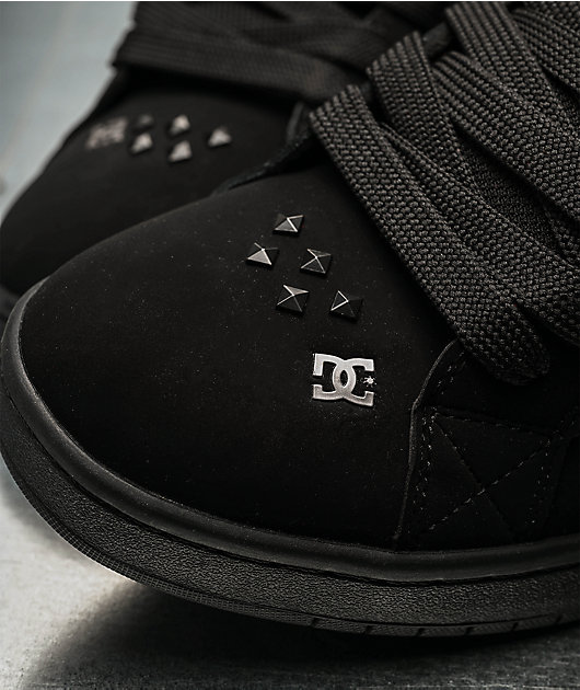 DC Court Graffik Studded Black Skate Shoes