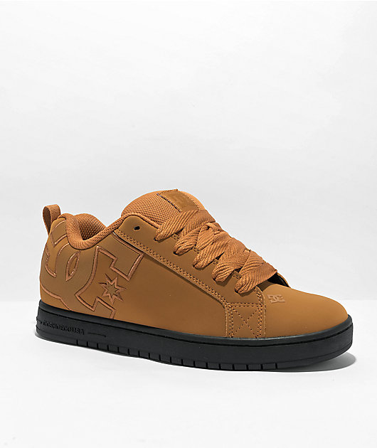 DC Court Graffik Wheat Black Skate Shoes