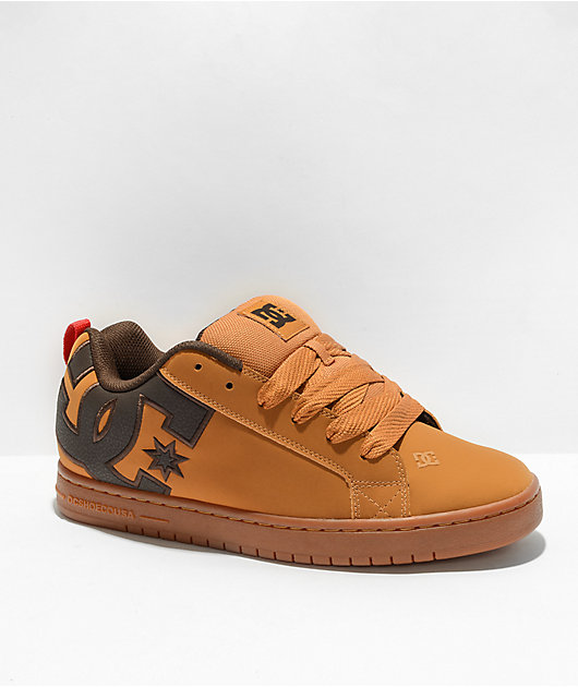 DC Court Graffik Wheat Coffee Skate Shoes