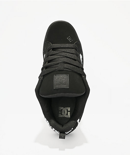 DC Court Graffik Zebra Black & Iridescent Skate Shoes
