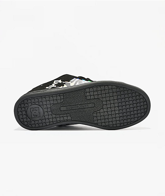 DC Court Graffik Zebra Black & Iridescent Skate Shoes